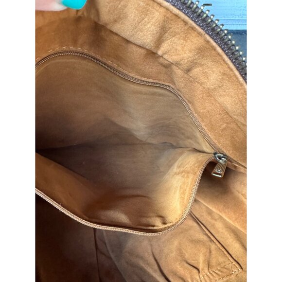 Patricia Nash Floral Tapestry Handbag W/ Black Leather Accents Adjustable Strap - Picture 10 of 14